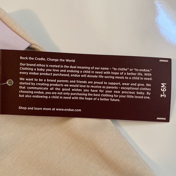 ⭐️ New Endue Organic Cotton Baby Pants (3-6 months) - Original Tags Attached - Picture 7 of 8